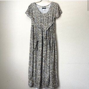 Blue Sunflower Dress Vintage 90s Y2K